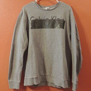 Calvin Klein Shirt Woman X Large Gray Long Sleeve Sweatshirt